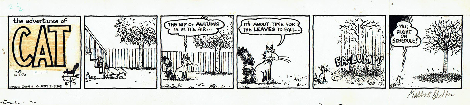 Gilbert SHELTON — Fat Freddy’s Cat — Autumn - 2 October 1978 Gilbert SHELTON — Fat Freddy’s Cat — Autumn - 2 October 1978