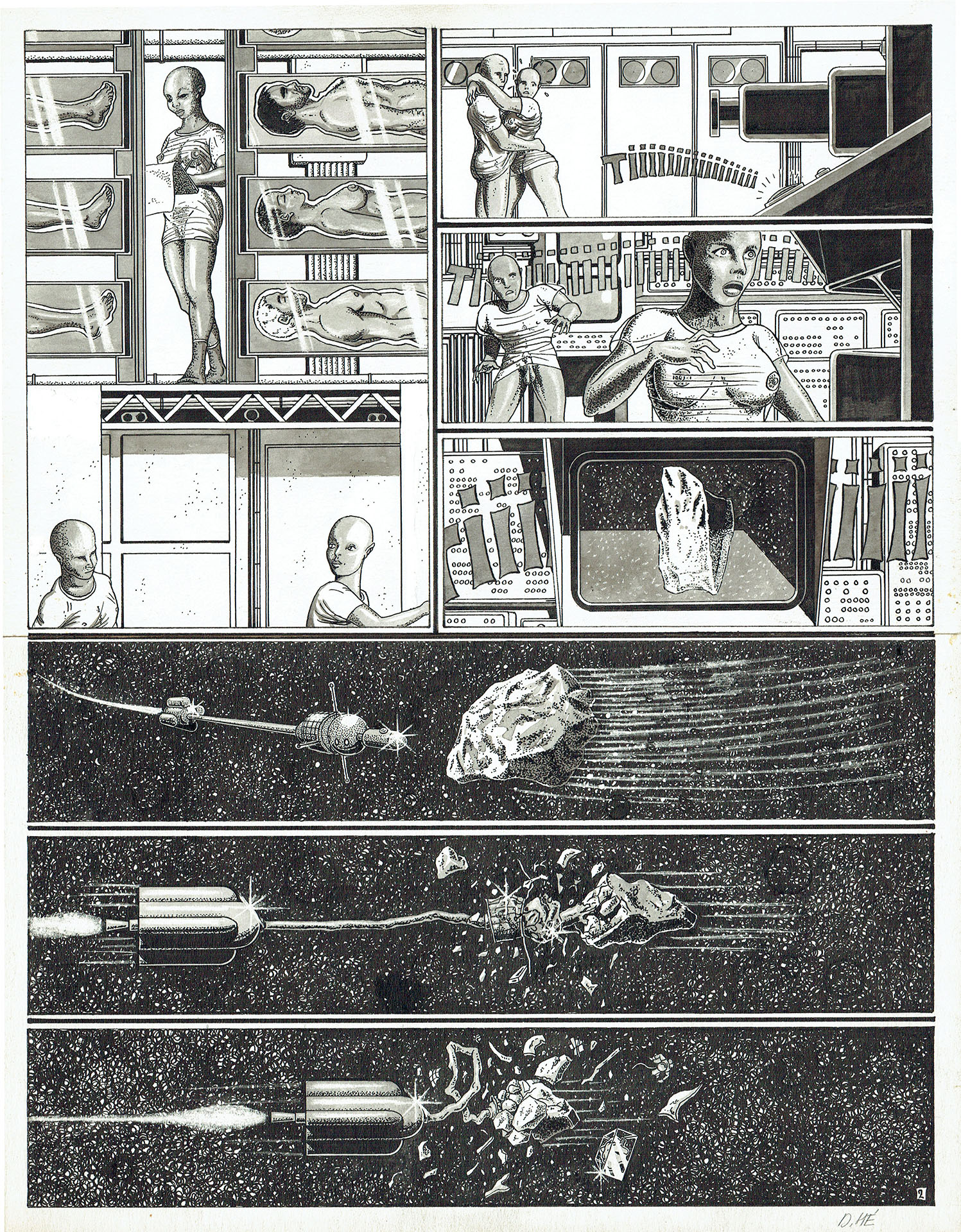 Dominique HE — Le livre des 32 dents — Scénario de Jodorowsky — Page 2 Dominique HE — Le livre des 32 dents — Scénario de Jodorowsky — Page 2