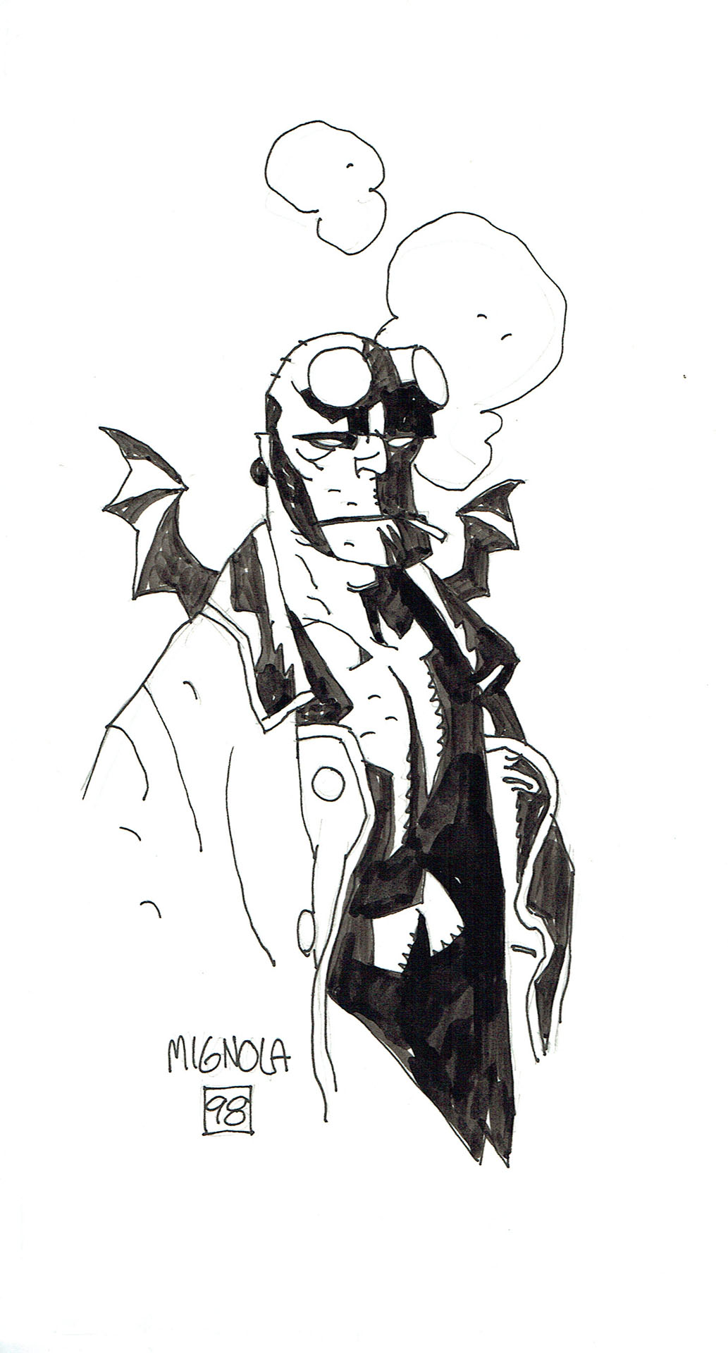 Mike MIGNOLA — 238 – Hellboy illustration vintage (1998) Mike MIGNOLA — 238 – Hellboy illustration vintage (1998)