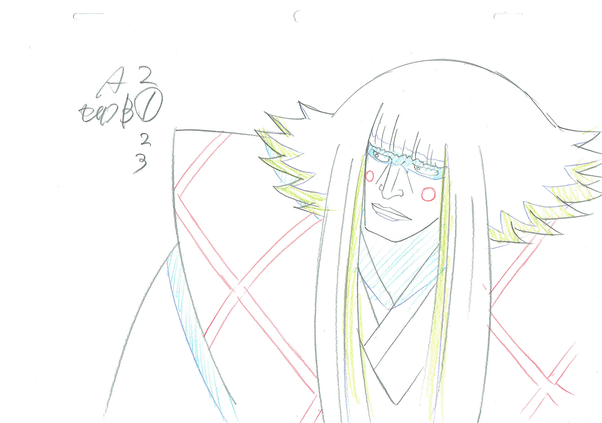 ODA Eiichiro - ONE PIECE — One Piece – Kurozumi Kanjuro – Genga – 3459 ODA Eiichiro - ONE PIECE — One Piece – Kurozumi Kanjuro – Genga – 3459