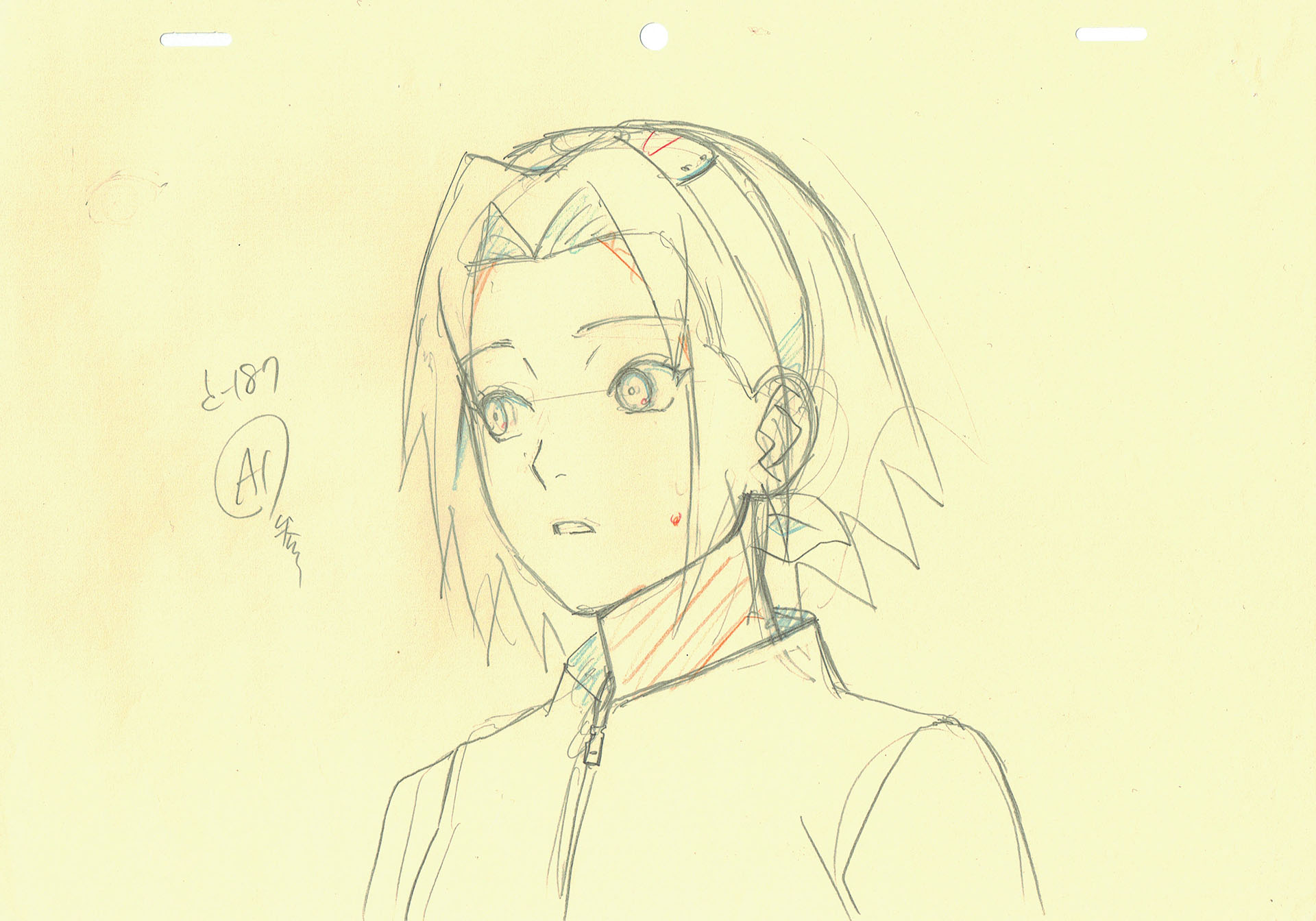KISHIMOTO Masashi - NARUTO — 1175 – Naruto Shippuden – Sakura – correction genga