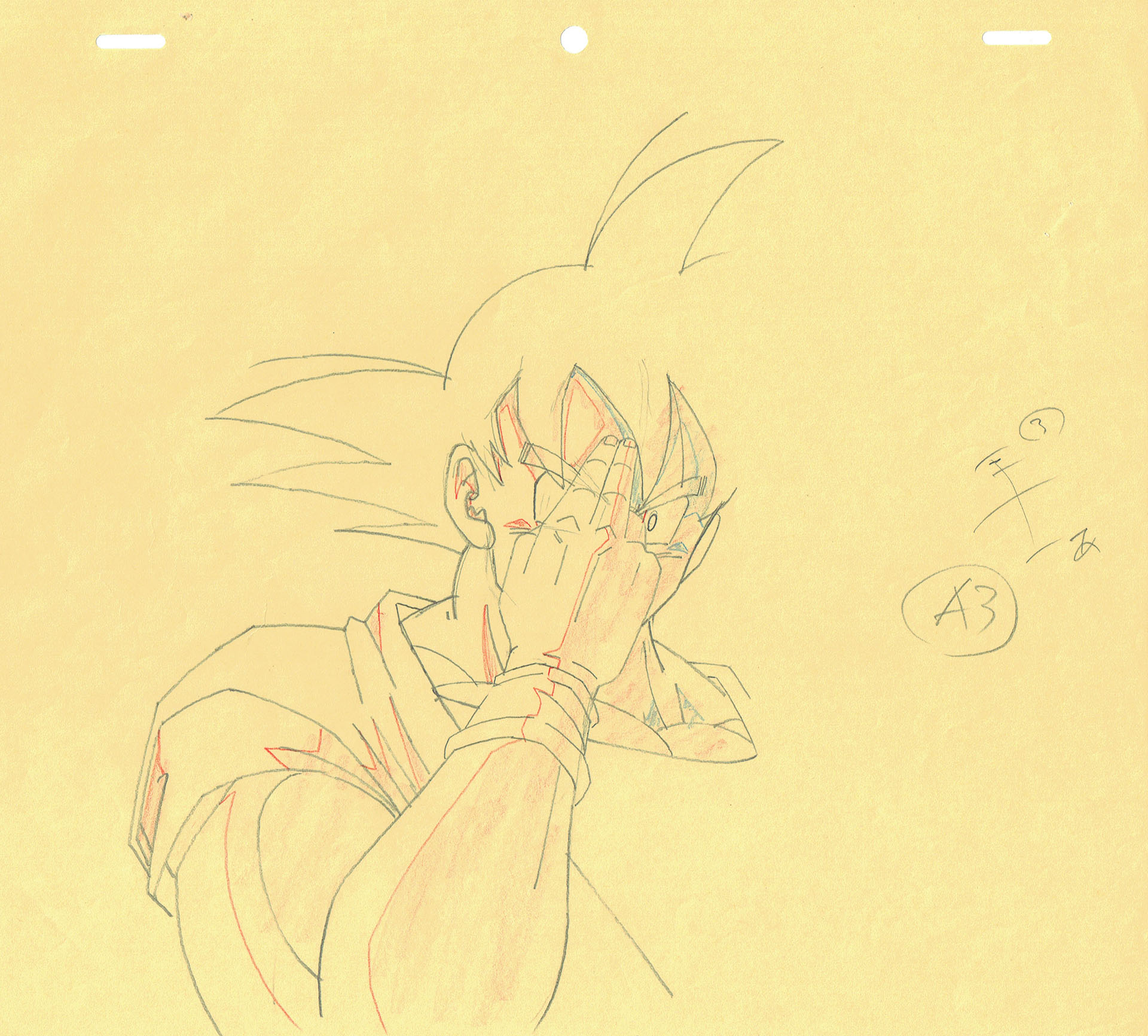 TORIYAMA Akira - DRAGON BALL — 4580 – Dragon Ball Z – Ep 244 – Son Goku – Téléportation – Correction Genga TORIYAMA Akira - DRAGON BALL — 4580 – Dragon Ball Z – Ep 244 – Son Goku – Téléportation – Correction Genga
