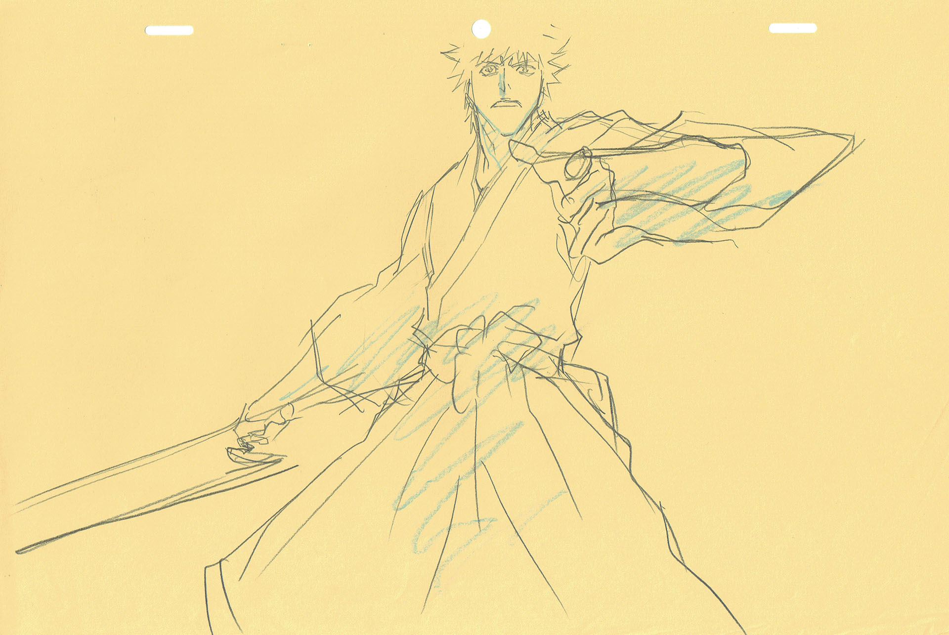 KUBO Tite - BLEACH — 4601 – Bleach – Ichigo Kurosaki – Correction genga KUBO Tite - BLEACH — 4601 – Bleach – Ichigo Kurosaki – Correction genga